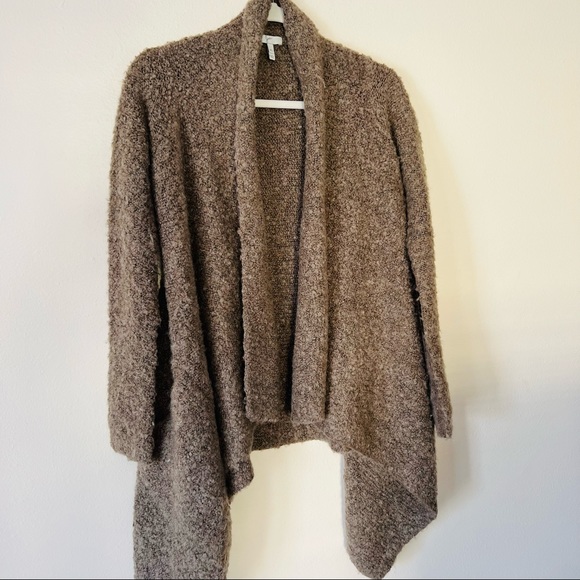 Joie waterfall open long sleeve cozy side pockets wool blend cardigan sweater - Picture 6 of 8
